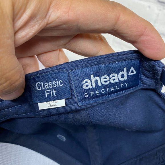 AHEAD Baseball Hat Rope Cap Snapback Navy Blue de Boer's Golf Shop Floral Bill - Picture 8 of 9